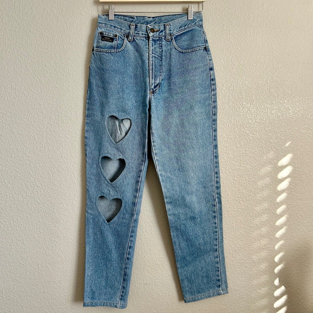 Vintage Heart Cutout Jeans